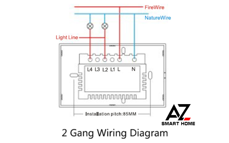 Công tắc thông minh zigbee 2 nút tuya