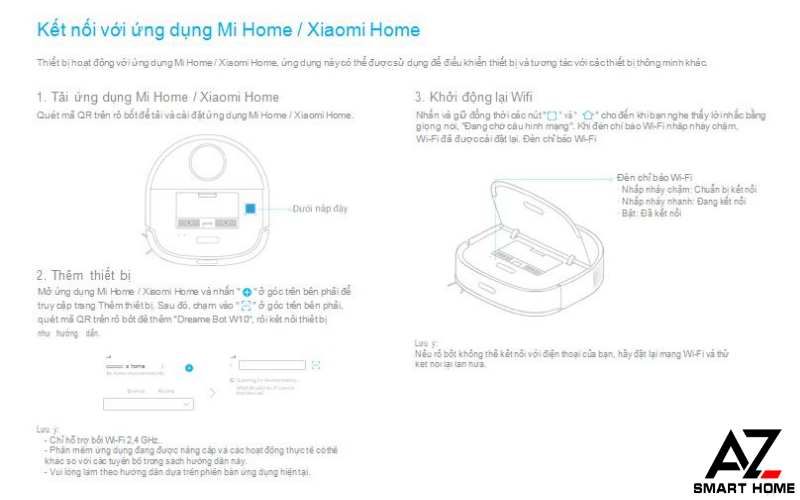 Hướng dẫn sử dụng robot hút bụi Xiaomi Dreame Bot W10 Đà Nẵng